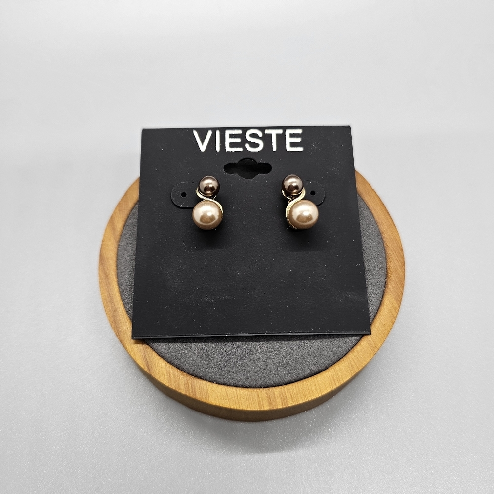 Vieste Gold Pearl Earrings